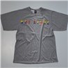 Hombre remera algodon estampa letras numeros multicolor