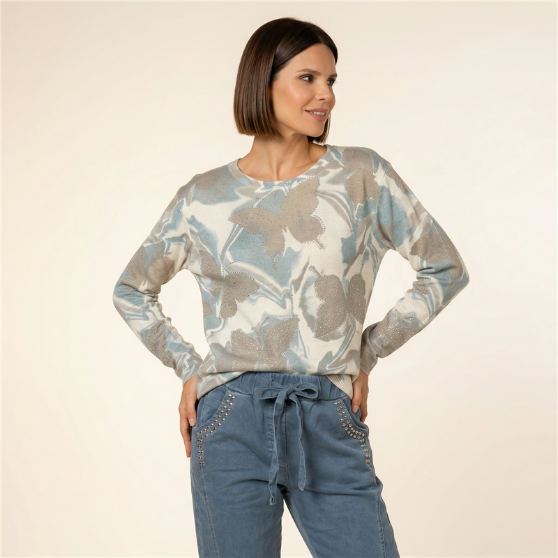 Mujer sweater bremer estampado flores  - OG