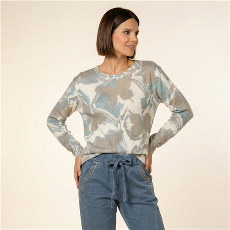 Mujer sweater bremer estampado flores  - OG