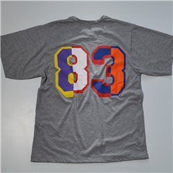 Hombre remera algodon estampa letras numeros multicolor