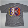 Hombre remera algodon estampa letras numeros multicolor