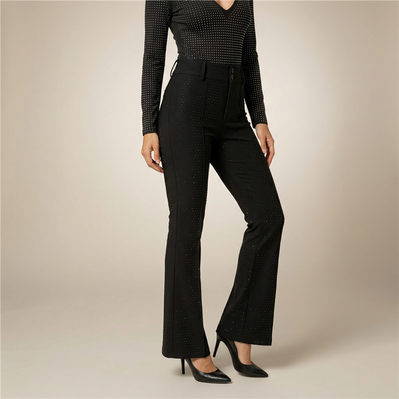 Mujer pantalon bengalina sastrero elastizado oxford brillo - OG