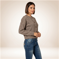 Mujer cardigan lana frente botones - PI