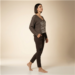 Mujer sweater hilo frente laminado linea italiana - IB