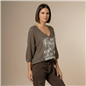 Mujer sweater hilo frente laminado linea italiana - IB