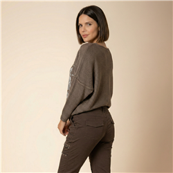 Mujer sweater hilo frente laminado linea italiana - IB