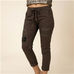 Mujer babucha bengalina parches lentejuelas tachas linea italiana - IB