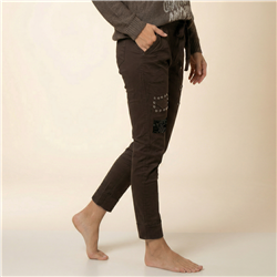 Mujer babucha bengalina parches lentejuelas tachas linea italiana - IB