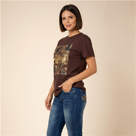 Mujer remera algodon estampa print positive linea italiana - IB