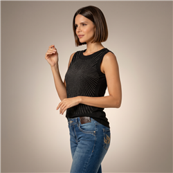Mujer musculosa modal frente estrass - FRA
