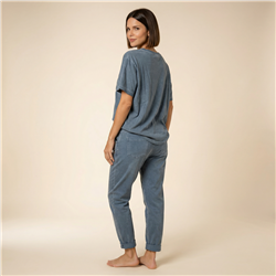 Mujer remera algodon lino estampa amor laminado linea italiana - IB