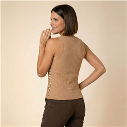 Mujer musculosa modal frente canutillos lentejuelas - FRA