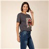 Mujer remera algodon estampa ROCK AND ROLL - FRA