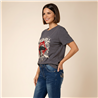 Mujer remera algodon estampa ROCK AND ROLL - FRA