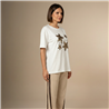 Mujer remera algodon amplia estampa estrellas brillos - FRA