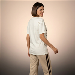 Mujer remera algodon amplia estampa estrellas brillos - FRA