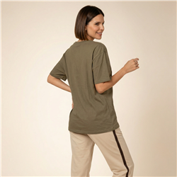 Mujer remera algodon amplia estampa estrellas brillos - FRA