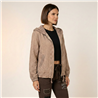 Mujer campera rustica capucha tejida linea italiana - IB