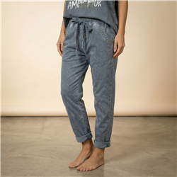 Mujer babucha gabardina elastizada tachas bolsillos linea ita - IB