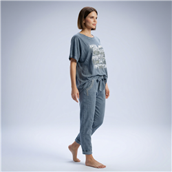 Mujer babucha gabardina elastizada tachas bolsillos linea ita - IB