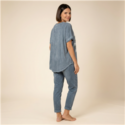 Mujer babucha gabardina elastizada tachas bolsillos linea ita - IB