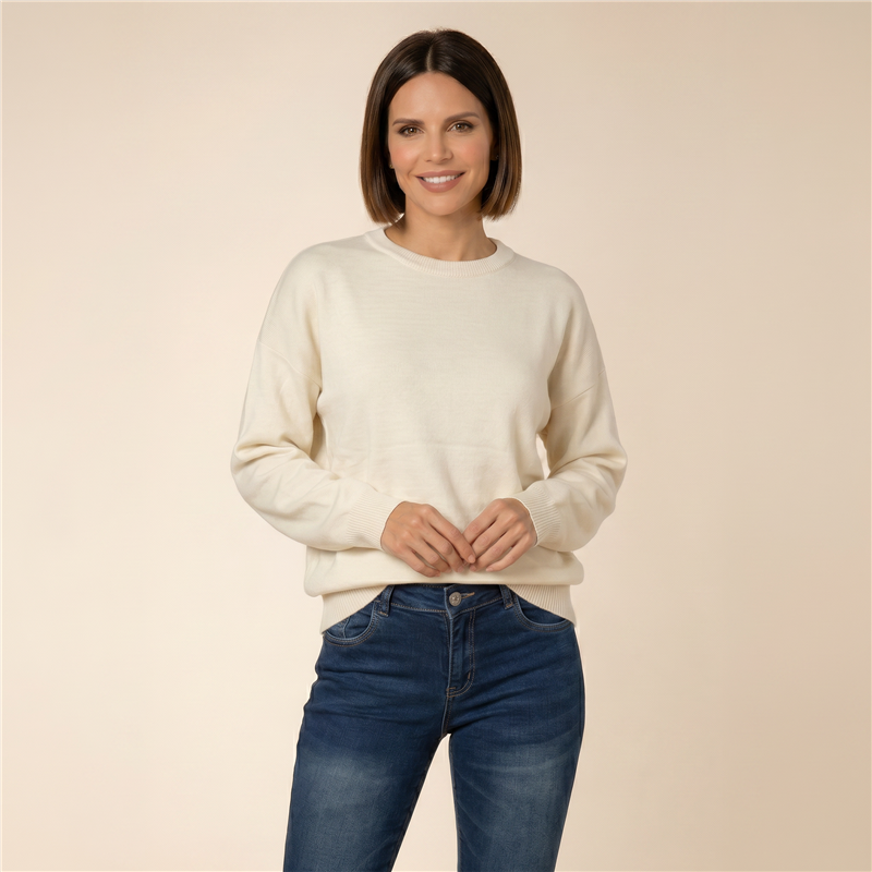 Mujer sweater tejido amplio aplique en espalda NEW YORK - PI