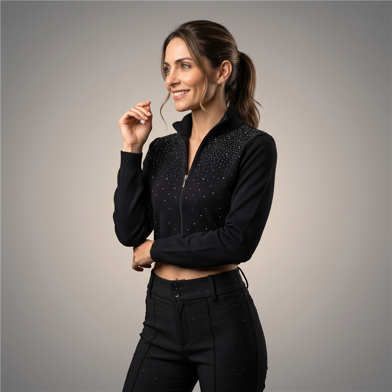 Mujer cardigan bremer corto frente brillo - OG