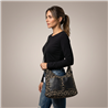 Bolso lona frente bolsillos ecocuero tachas - GO