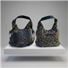 Bolso lona frente bolsillos ecocuero tachas - GO