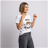 Mujer remera algodon estampa tigre estrass linea italiana - IB