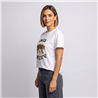 Mujer remera algodon estampa tigre estrass linea italiana - IB