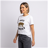 Mujer remera algodon estampa tigre estrass linea italiana - IB