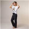 Mujer remera algodon estampa tigre estrass linea italiana - IB