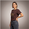 Mujer remera algodon estampa tigre estrass linea italiana - IB