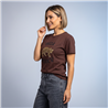 Mujer remera algodon estampa tigre estrass linea italiana - IB