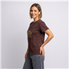 Mujer remera algodon estampa tigre estrass linea italiana - IB