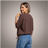 Mujer remera modal amplia cintura ajustable luxury linea italiana - IB