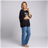 Mujer remera modal amplia cintura ajustable luxury linea italiana - IB