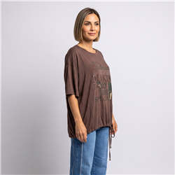 Mujer remera modal amplia ajustable makes linea italiana - IB