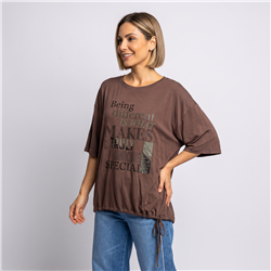 Mujer remera modal amplia ajustable makes linea italiana - IB