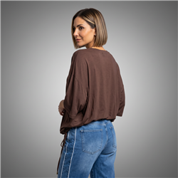 Mujer remera modal amplia ajustable makes linea italiana - IB