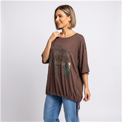 Mujer remera modal amplia ajustable makes linea italiana - IB