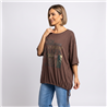 Mujer remera modal amplia ajustable makes linea italiana - IB