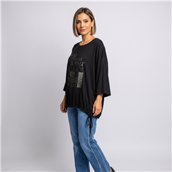 Mujer remera modal amplia ajustable makes linea italiana - IB