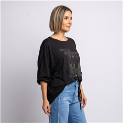 Mujer remera modal amplia ajustable makes linea italiana - IB