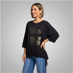 Mujer remera modal amplia ajustable makes linea italiana - IB
