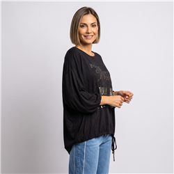 Mujer remera modal amplia ajustable makes linea italiana - IB