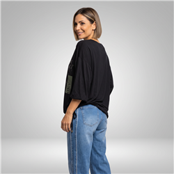 Mujer remera modal amplia ajustable makes linea italiana - IB