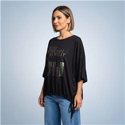 Mujer remera modal amplia ajustable makes linea italiana - IB