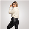 Mujer cardigan tejido cuello piel - FO
